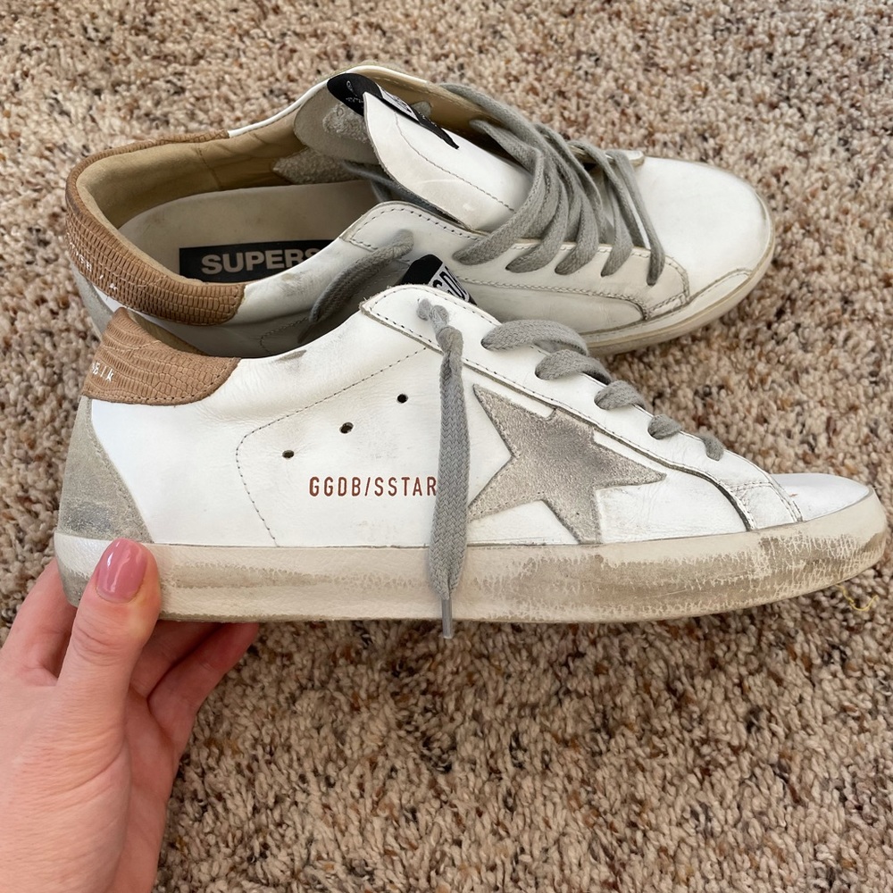 Golden Goose Leather Superstar Sneakers Sz 39